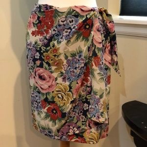 Anne Klein Silk Sarong Skirt - Size 8